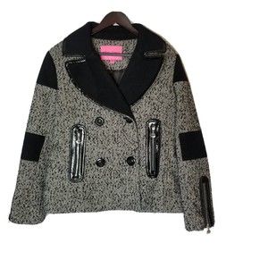 Betsey Johnson Womens XL Tweed Jacket Coat.Great Condition!